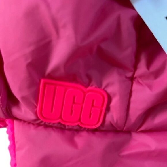 UGG ALL WEATHER TRAPPER HAT WOMEN L/XL COSMO PINK FAUX FUR LINED FLAT CROWN main image 8